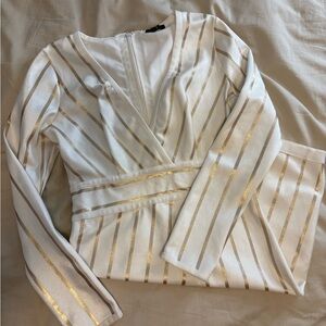 WOW Couture Elegant Cream bodycon dress